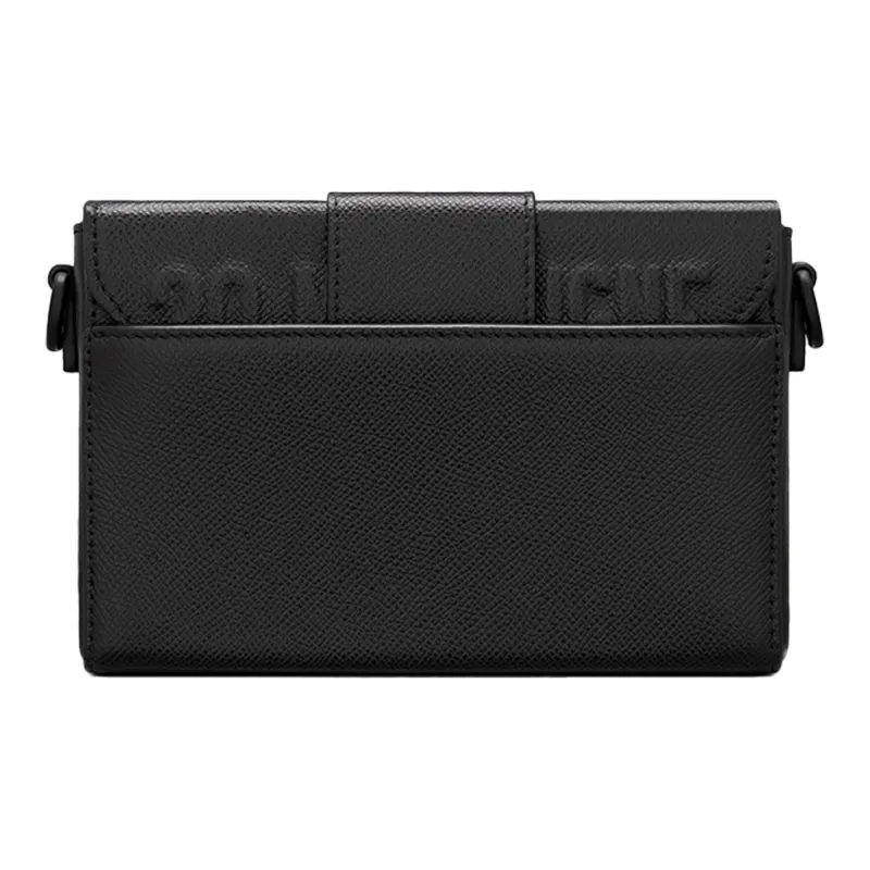 DIOR 30 Montaigne Collection Cow Leather Small Square Box Handbag Crossbody Bag Shoulder Bag Women's Black-1
