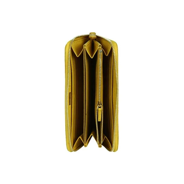 FENDI Leather Wallet Women's Yellow-2