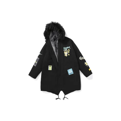 GENANX Parka Coats Unisex Black