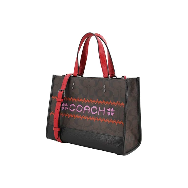 COACH Dempsey PVC With Leather Tote Bag, Shopping Bag, Shoulder Bag, Handbag Regular Women's Classic Monogram-1