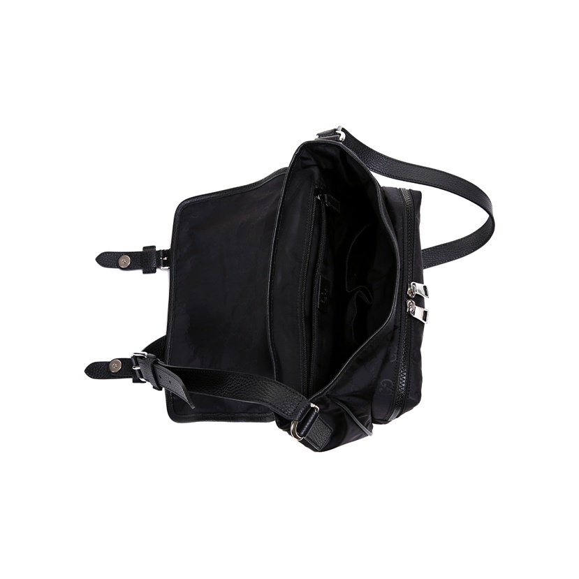 Gucci GG Guccissima Logo Messenger Bag Monogram Black - POIZON