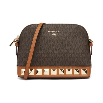 MICHAEL KORS Charm PVC Dumpling Bag, Dome Bag, Crossbody Bag, Shoulder Bag Women's Brown