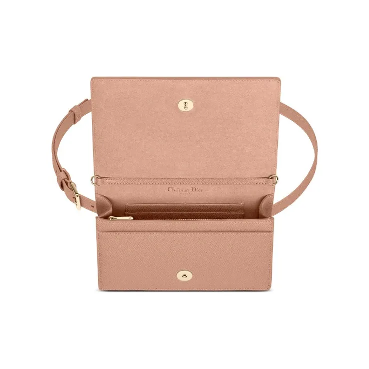 DIOR Cow Leather Fanny Pack Regular Women's Pink-3