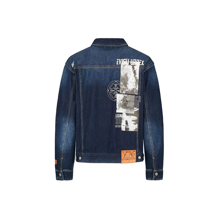 EVISU Denim Jackets Men Denim Blue-1