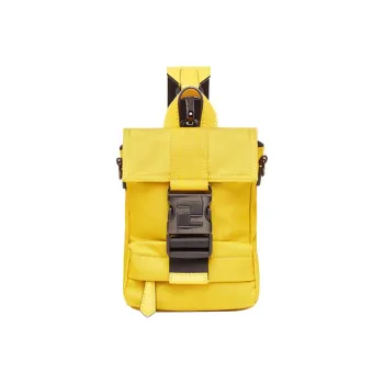 FENDI Leather, Nylon Sling Bag Men's Yellow
