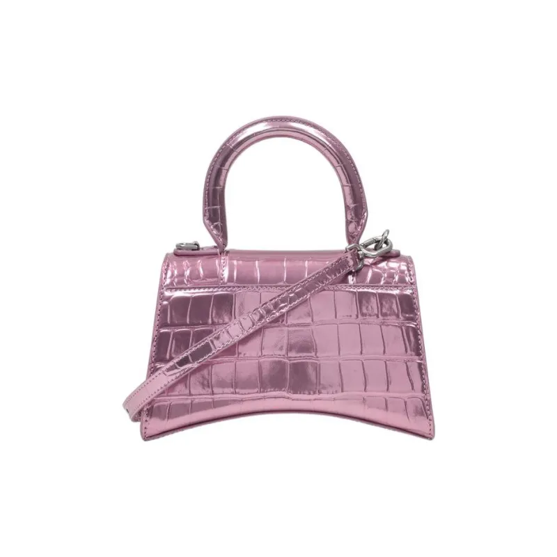 Balenciaga Hourglass Calfskin Hourglass Bag, Shoulder Bag, Crossbody Bag, Handbag Extra Small Women's Pink-4
