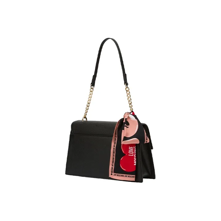 LOVE MOSCHINO PU Small Square Bag Handbag, Shoulder Bag Women's Black-1
