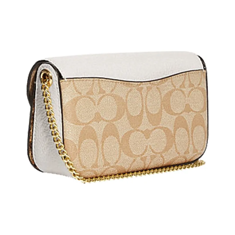 COACH Kleo Leather Handheld Crossbody Bag Shoulder Bag Women's Classic Ivory & Monogram-1
