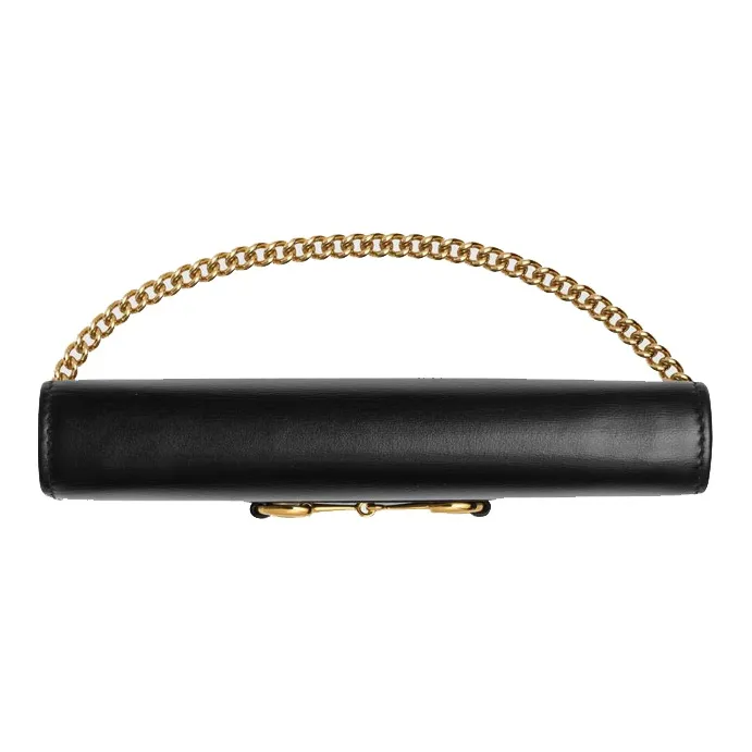 GUCCI Horsebit 1955 Leather Textile WOC Small Crossbody Bag Shoulder Bag Crossbody Bag Women's Black-4