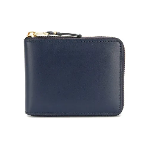 CDG Leather Zipper Pocket Organizer Blue