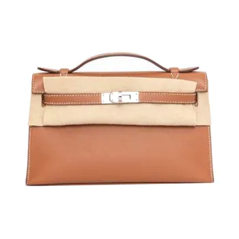 HERMES Swift Leather Kelly Bag Handbags Mini Women's Cigar Gray