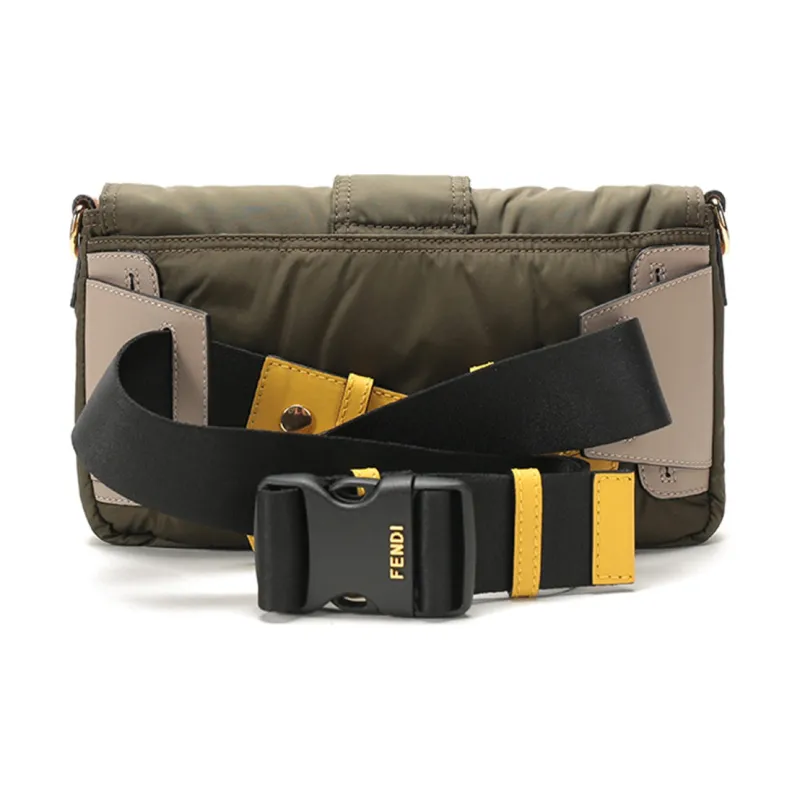 FENDI Baguette Fabric Shoulder Bag Crossbody Bag Sling Bag Fanny Pack Regular Men's Army Green-3