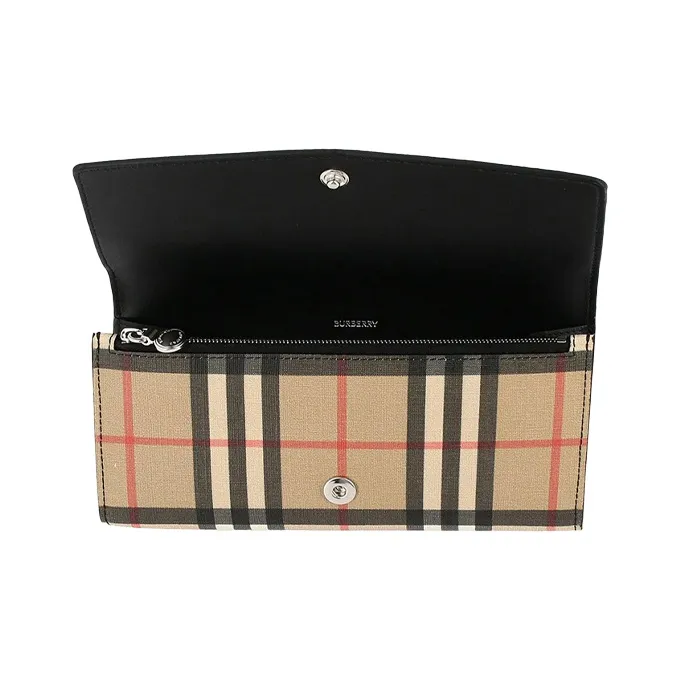 Burberry Vintage Canvas Wallet Unisex Khaki-3