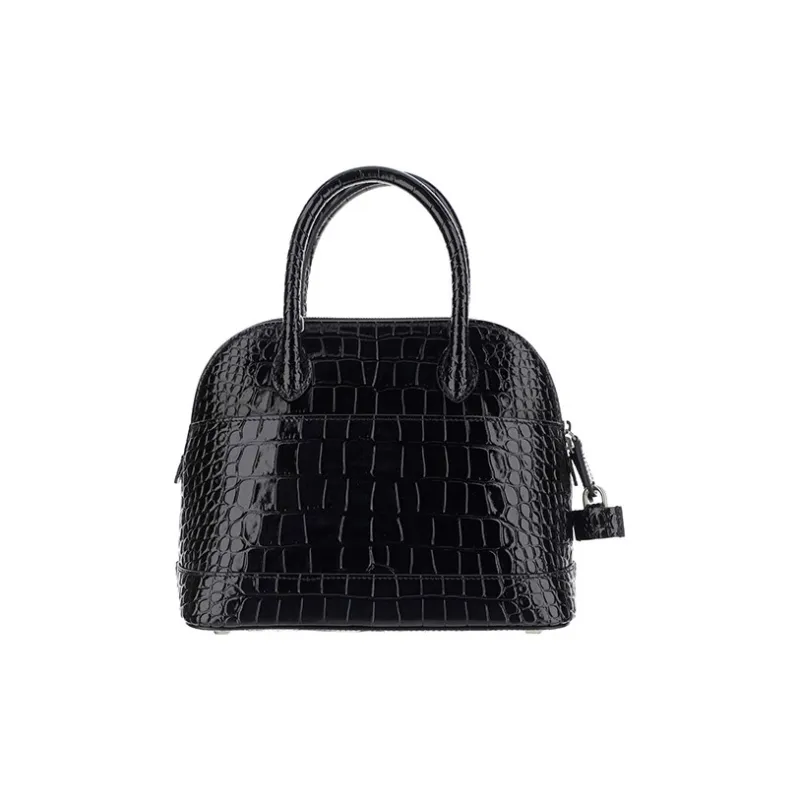 Balenciaga Ville Calfskin Dome Bag Handbag Shoulder Bag Crossbody Bag Small Size Women's Black-3