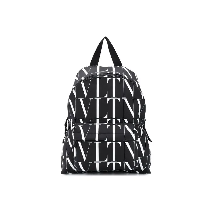 Valentino Fabric Backpack Unisex Black/White-0