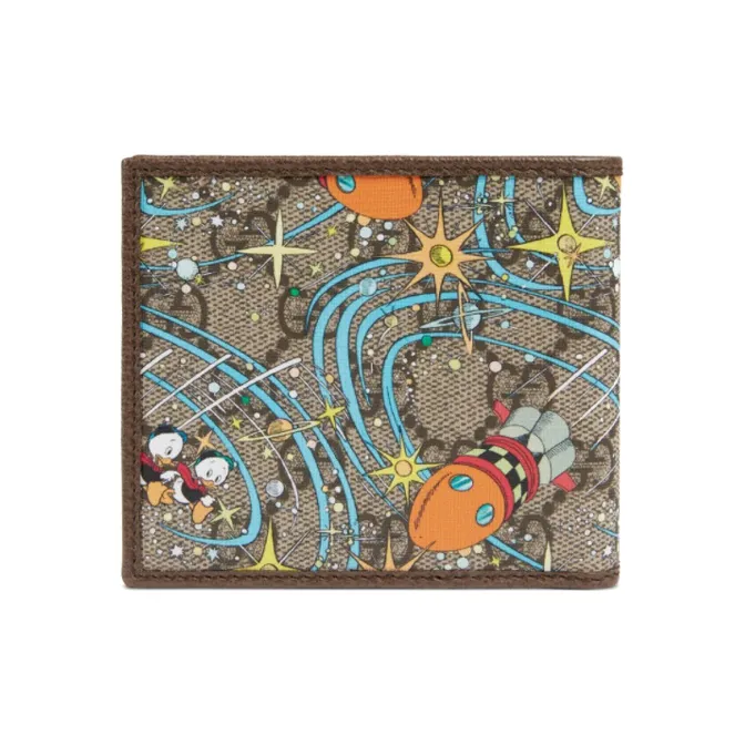 GUCCI Disney, Collaboration Leather Wallet Unisex Ebony-2