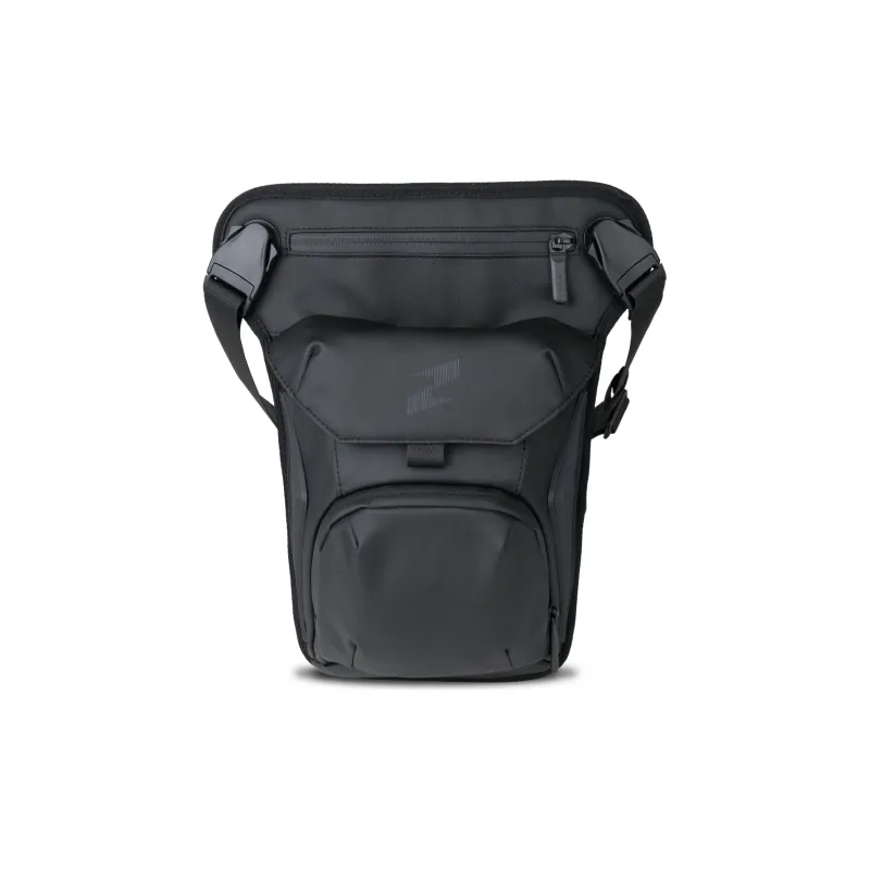 TAJEZZO PVC Leg Bag Crossbody Bag Sling Bag Regular Unisex Black-0