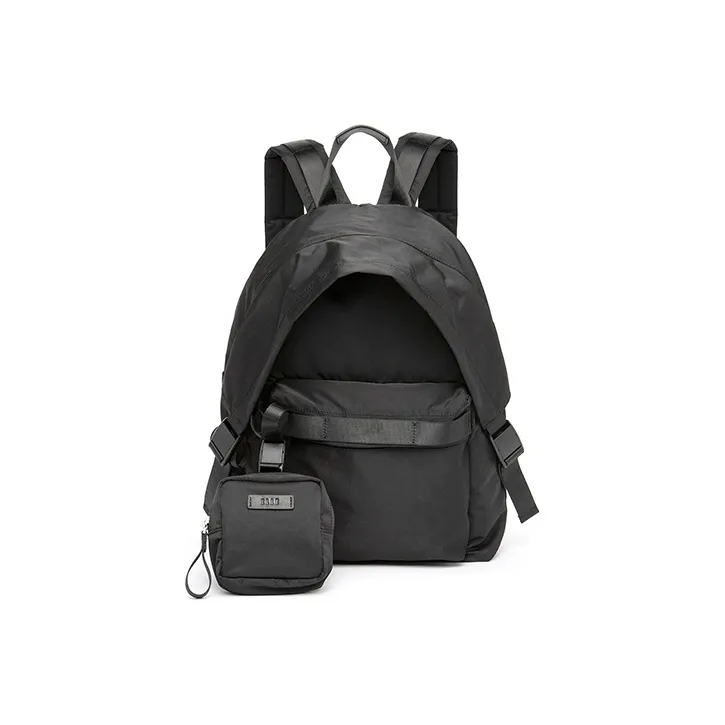 ELLE Nylon Travel City Lightweight Backpack Large Size Women's Black-5