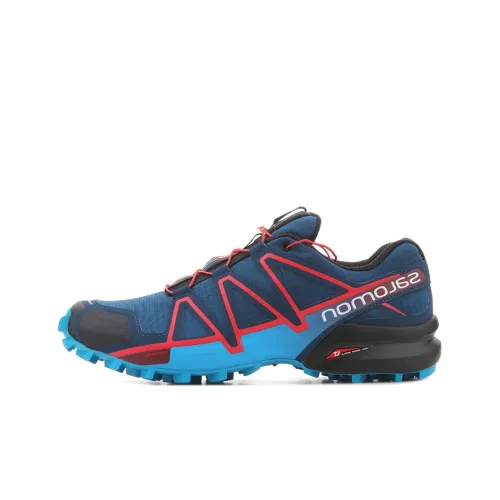 SALOMON Speedcross 4 Hiking / Trekking Shoes Men Low-Top Blue/Red