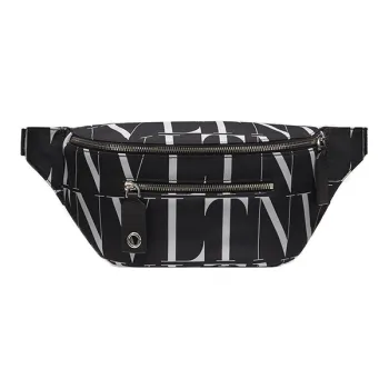Valentino Nylon Sling Bag Crossbody Bag Fanny Pack Men's Black