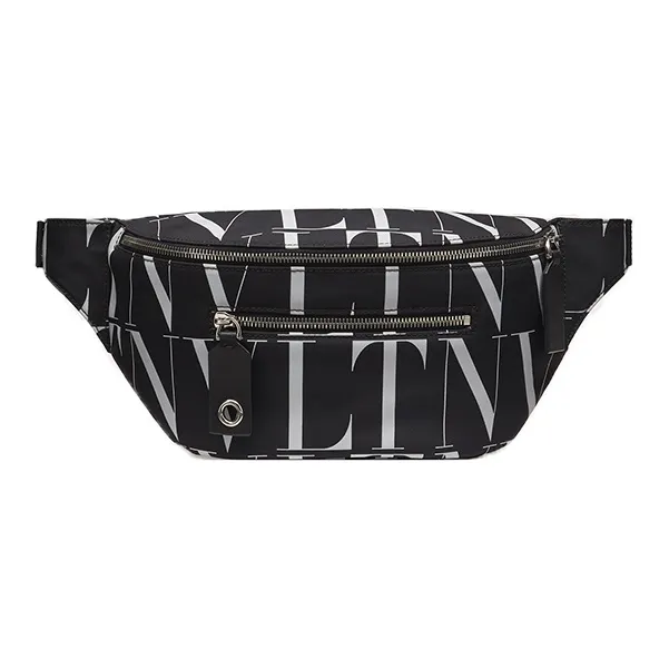 Valentino Nylon Sling Bag Crossbody Bag Fanny Pack Men's Black-0
