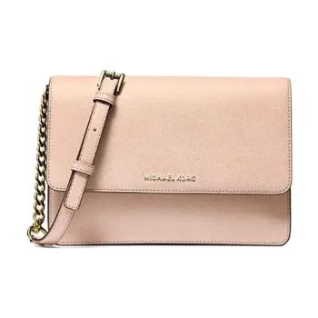 MICHAEL KORS Leather Envelope Bag, Shoulder Bag, Crossbody Bag Women's Milk Tea Pink