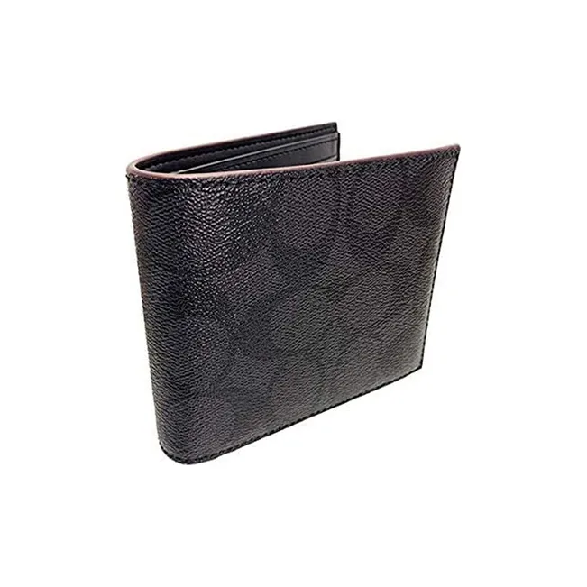 COACH 3 IN 1 Wallet Canvas Card Holder 3 in 1 Wallet Men's Black-2