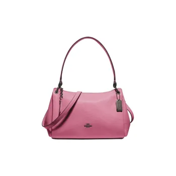 COACH Mia Leather Handbag Shoulder Bag Crossbody Bag Shoulder Bag Medium Size Women's Fuchsia