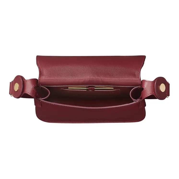 CARTIER CARNASSIÈRE Calfskin Saddle Bag Shoulder Bag Crossbody Bag Women's Burgundy-2