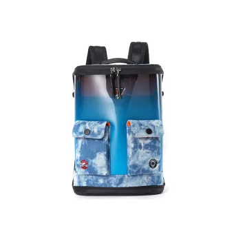 FREQUENTFLYER PU Backpack Regular Unisex Transparent TPU/Blue Stamped Denim