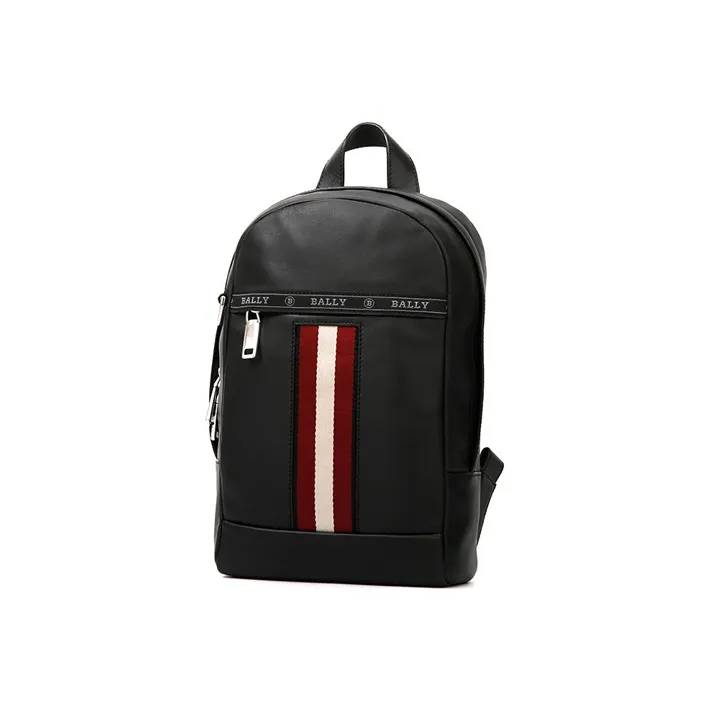 BALLY Cow Leather Sling Bag Handbag Shoulder Bag Crossbody Bag Men's Black-1