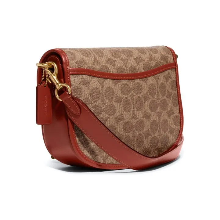 COACH Willow Monogram Print Saddle Bag-1
