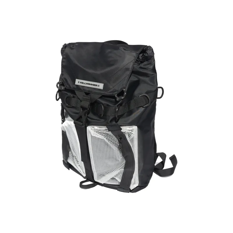 KILLWINNER Polyester Backpack Large Size Unisex Black White-5