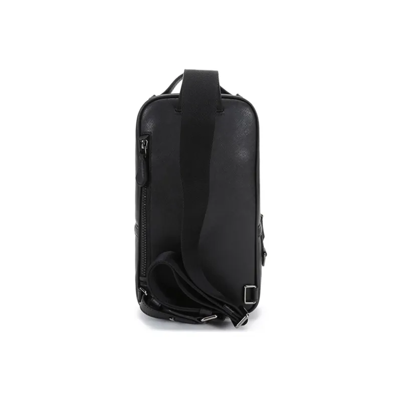 BALLY Cow Leather Sling Bag, Commute Bag, Shoulder Bag Regular Men's Black-3