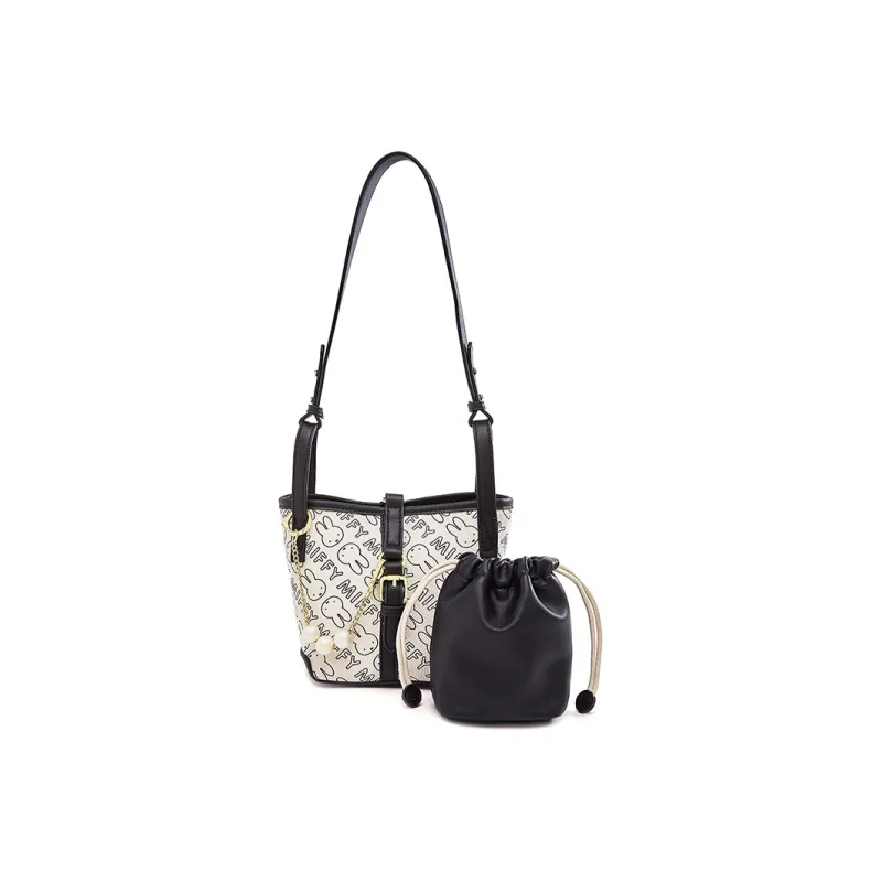 Miffy PU Bucket Bag Handbag Basket Bag Shoulder Bag Women's Brown/Black-7