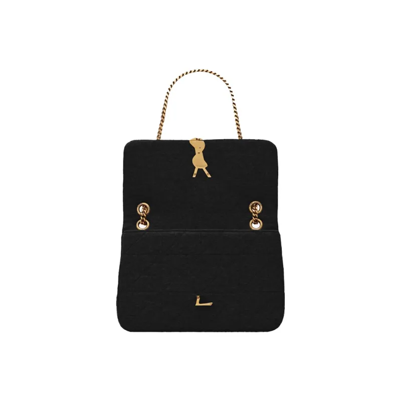 SAINT LAURENT Jamie Leather Shoulder Bag, Crossbody Bag, Shoulder Bag Women's Black-5