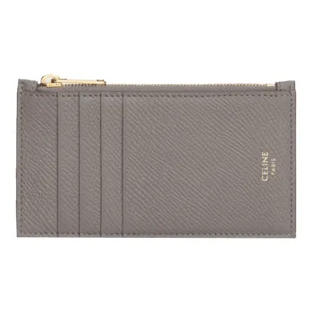 CELINE Grained Calfskin Card Holder Men's Pebble