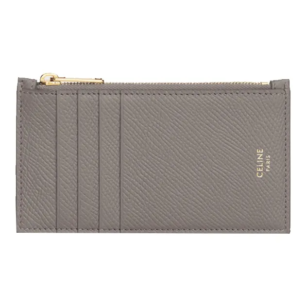 CELINE Grained Calfskin Card Holder Men's Pebble-0