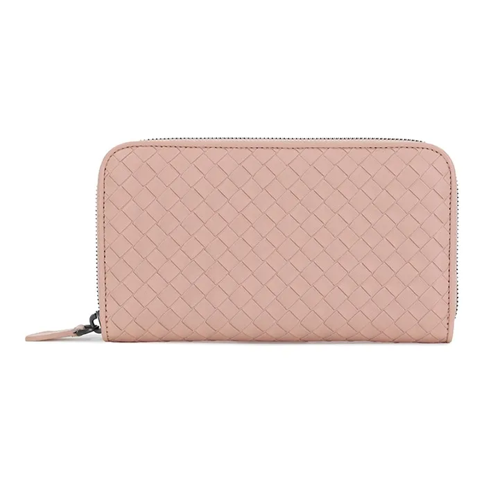 Bottega Veneta Leather Wallet Women's Pink-0
