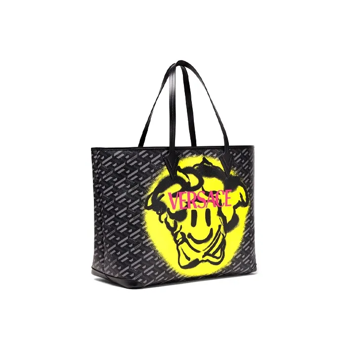 FANSIZHE La Medusa Canvas Tote Bag Shopping Bag Handbag Unisex Gray Black-1
