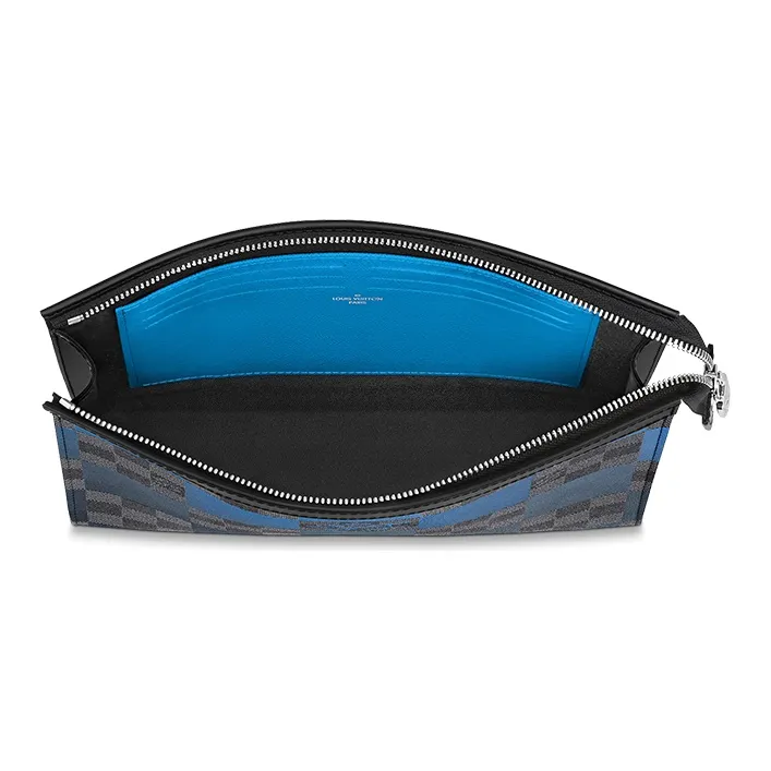 LOUIS VUITTON Pochette Voyage Damier Graphite Giant Mm Blue-2
