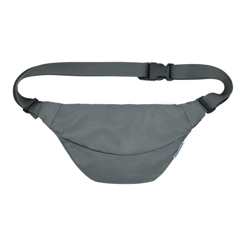 The MAD HATcher Nylon Fabric Shoulder Bags Fanny Pack Small Size Unisex Blue/Gray-5