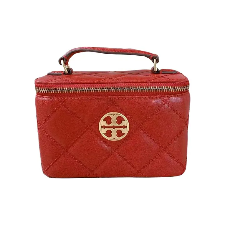 TORY BURCH TB Willa Sheepskin Box Bag One Shoulder Handbag Regular Women's Red-0