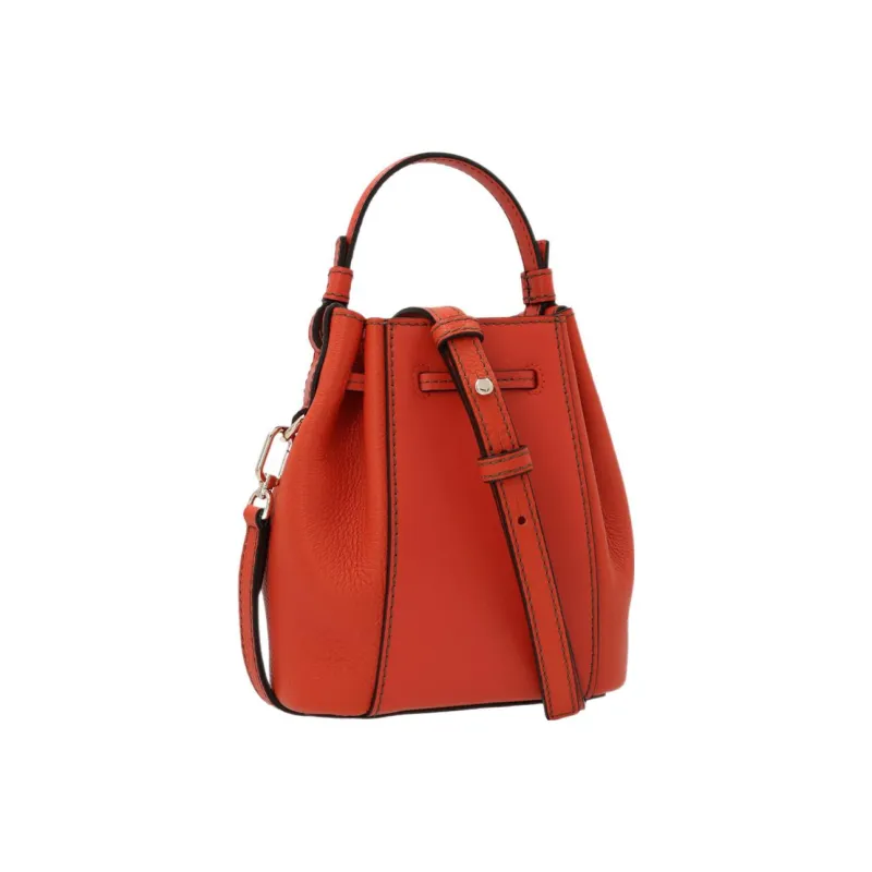 Furla Miastella Soft Leather Shoulder Bag, Crossbody Bag, Handbag Mini Women's Orange-1