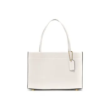COACH Cow Leather Tote Bag, Shopping Bag, Handbag, Crossbody Bag Small Size Women's White