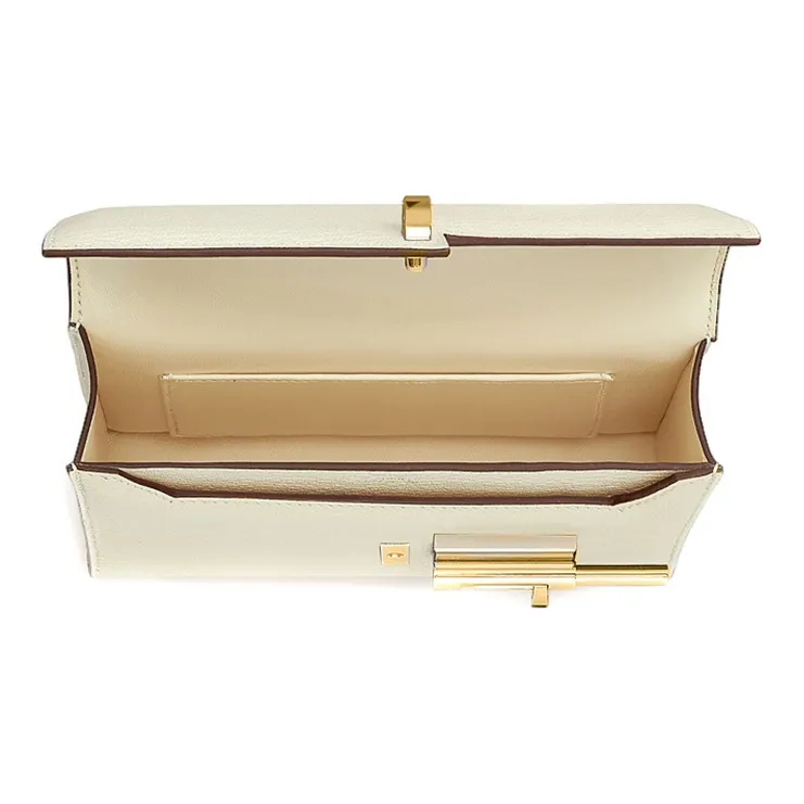 HERMES Verrou Mysore Goat Skin Handgun Bag Shoulder Bag Crossbody Bag Regular Women's I2 Nata Cream White-3