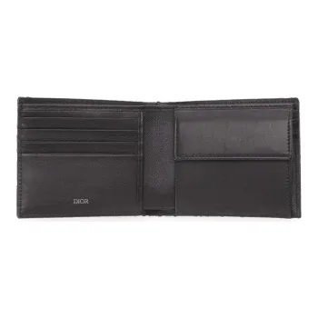 DIOR Fabric Card Holder, Wallet Men's Black