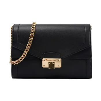 MICHAEL KORS Kinsley Cow Leather Handbags Crossbody Bags Women's Black