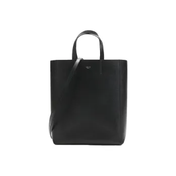 CELINE Cabas Grained Cow Leather Tote Bag Shopping Bag Shoulder Bags Handbags Small Size Women's Black