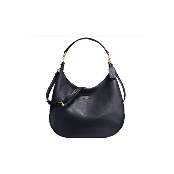 COACH Harley Pebbled Leather Hobo Handbag Shoulder Bag Crossbody Bag Women's Midnight Navy Blue